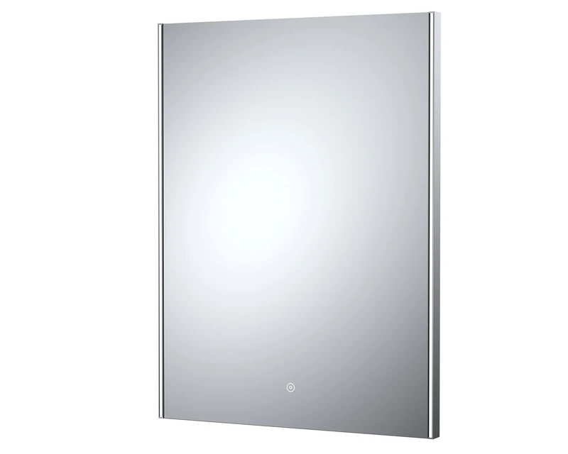 nuie LQ604 Mirrors Modern Bathroom Wall Hung LED Ambient Touch Sensor Mirror with Demister, 800mm x 600mm, Glass