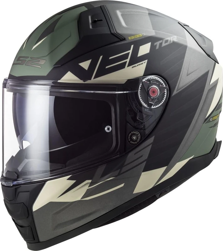 LS2 Full Face Motorcycle Helmet. Vector II Road Touring Motorbike Lid. FF811. ECE22.06 - Absolute - Matt Black Silver Titanium Camo - XXS