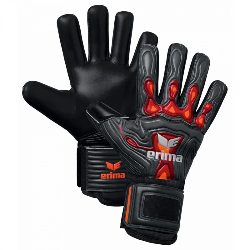 Erima Kids FleX-Ray Hardground FS Goalkeeper Glove, Fiery Coral, 4
