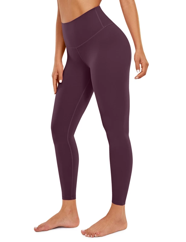 CRZ YOGA Women's Butterluxe Yoga Leggings 25'' - High Waisted Workout Gym Leggings Buttery Soft Yoga Pants Deep Purple 6