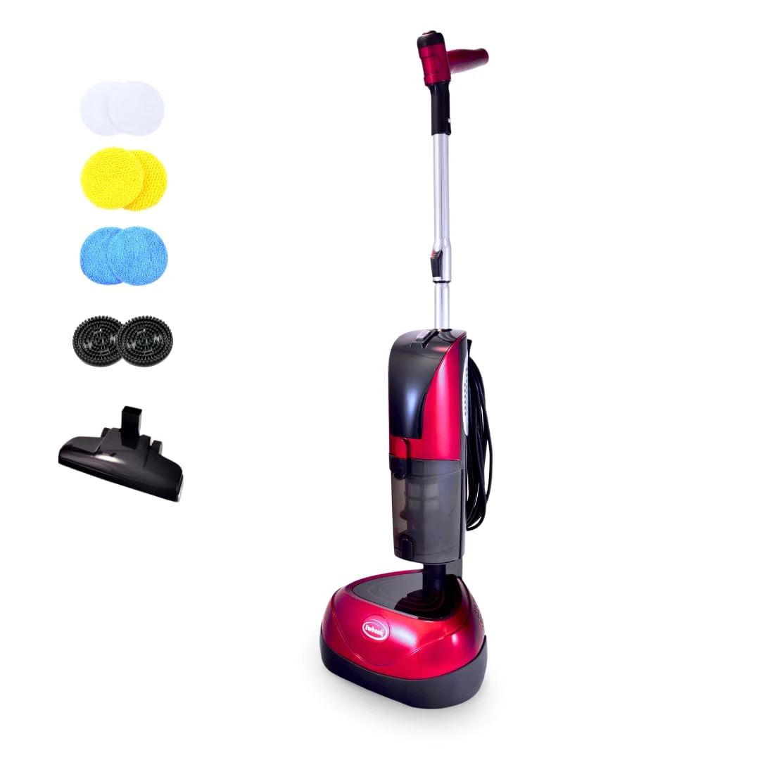 Ewbank Hard Floor Cleaner, Scrubber, Polisher, Dry Vacuum, Multi-Surface, Complete Floor Cleaning Machine, 25 Foot Cord, Red