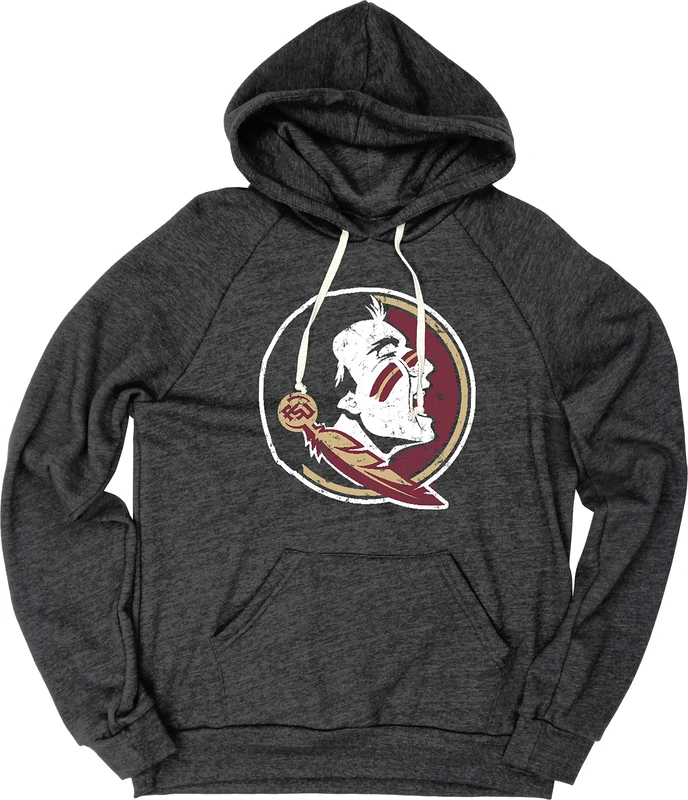 Blue 84 Men's NCAA Officially Licensed Tri-Blend Hoodie Vintage Icon Team Color Hooded Sweatshirt, M