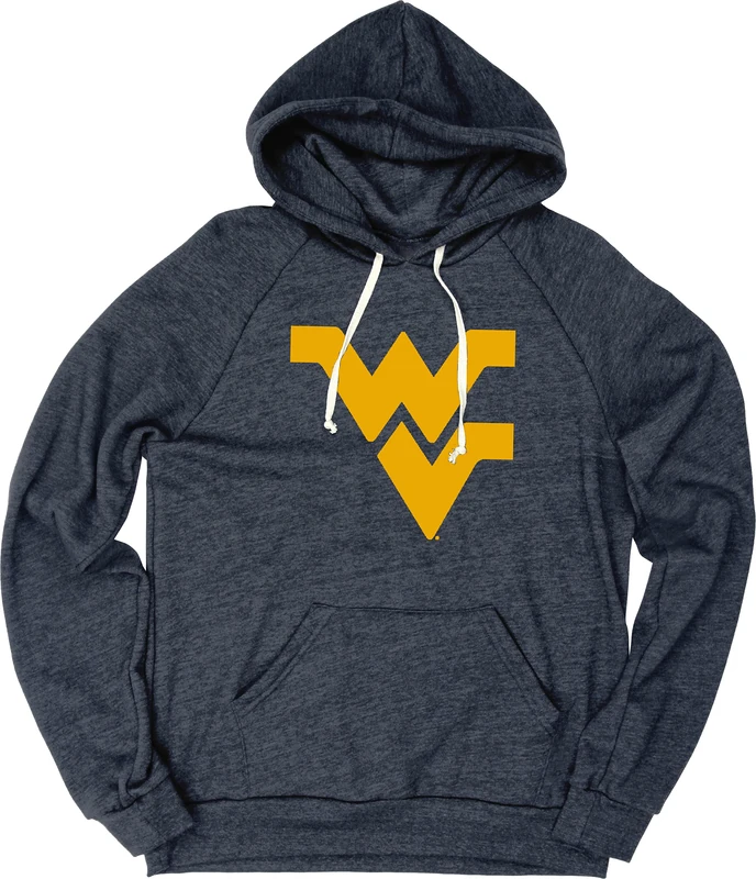 Blue 84 Men's NCAA Officially Licensed Tri-Blend Hoodie Vintage Icon Team Color Hooded Sweatshirt, XL
