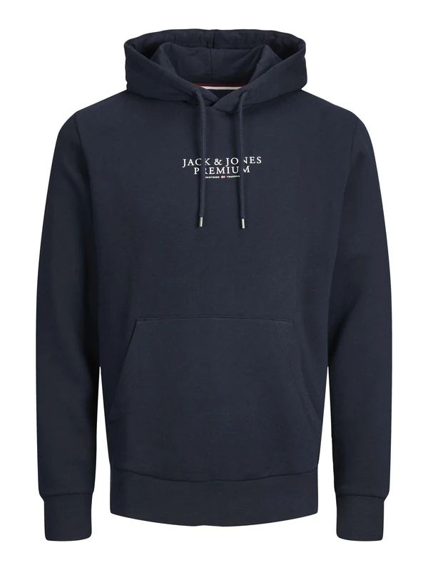 JACK & JONES Male Hoodie Kangaroo Pocket, Blazer navy, S