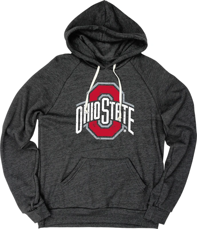 Blue 84 Men's NCAA Officially Licensed Tri-Blend Hoodie Vintage Icon Team Color Hooded Sweatshirt, S