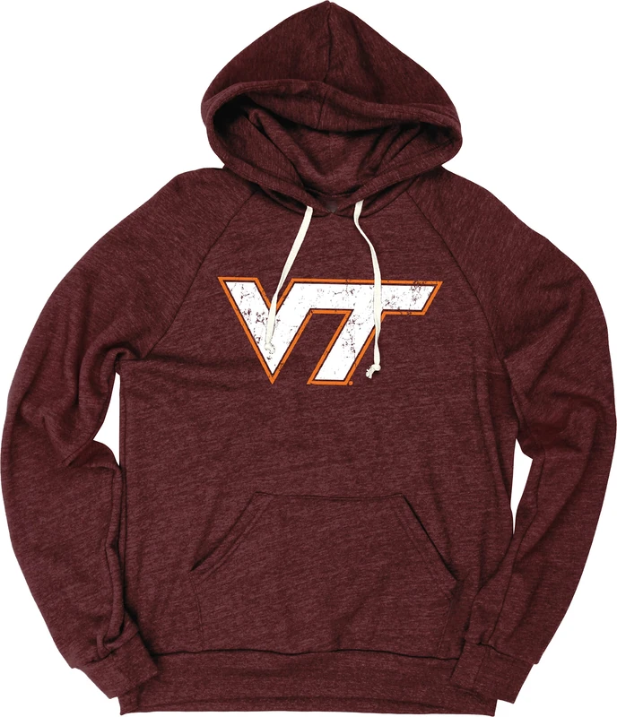 Blue 84 Men's NCAA Officially Licensed Tri-Blend Hoodie Vintage Icon Team Color Hooded Sweatshirt, L