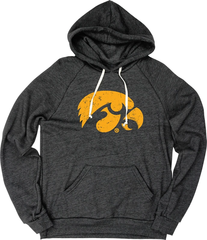 Blue 84 Men's NCAA Officially Licensed Tri-Blend Hoodie Vintage Icon Team Color Hooded Sweatshirt, L