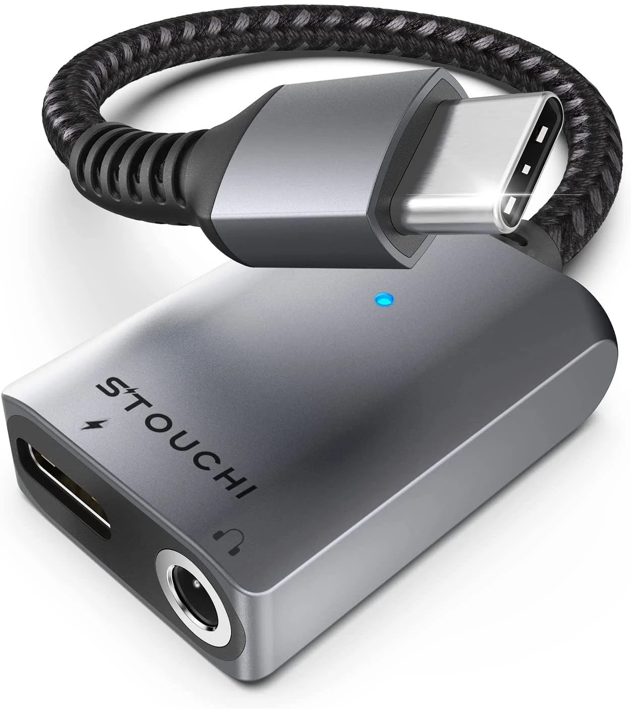 USB C to 3.5mm Jack and Charger Adapter,Stouchi USB Type C to Headphone Audio Adapter,USB C Aux,Hi-Res DAC,30W Fast Charging Compatibl wit i-Phone17/16 Pro/Max Galaxy S25/S24,iPad Air/Pro/Mini,Pixel 7