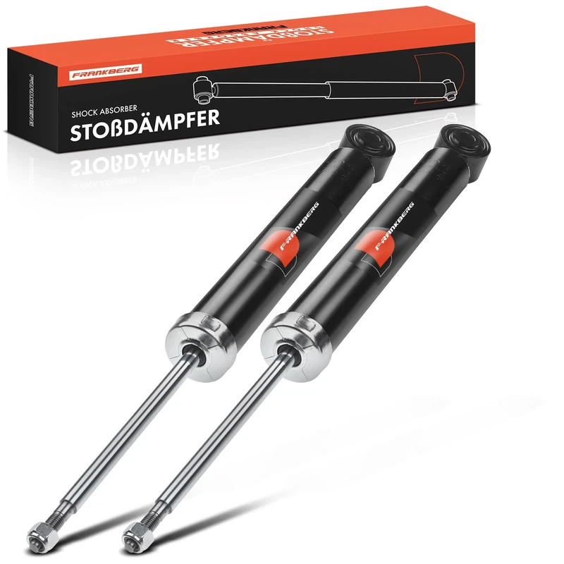 Frankberg 2x Shock Absorber Strut Rear Left Right 590mm Gas pressure Compatible with Golf VI 5K1 Golf V 1K1 Golf Plus 521 5M1 Replace# 344459，400019