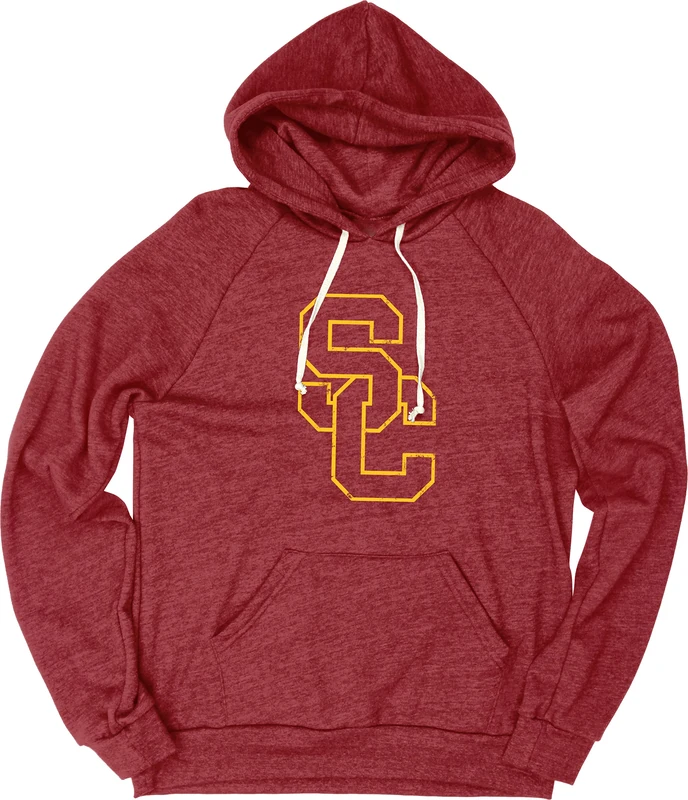 Blue 84 Men's NCAA Officially Licensed Tri-Blend Hoodie Vintage Icon Team Color Hooded Sweatshirt, L