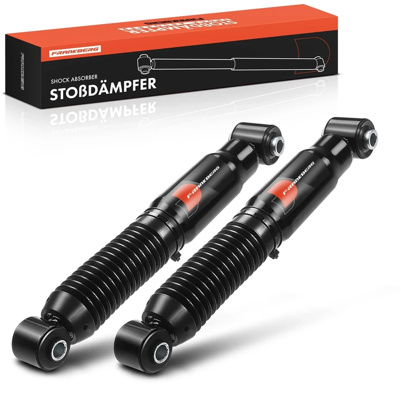 Frankberg 2x Shock Absorber Strut Rear Left Right 349mm Gas pressure Compatible with 206 CC 2D 206 Hatchback 2A/C 206 SW 2E/K 206 Van Replace# 341250,6757043
