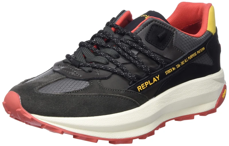REPLAY Men's Tuner M Moon Sneaker, 019 Dk Grey, 11.5 UK