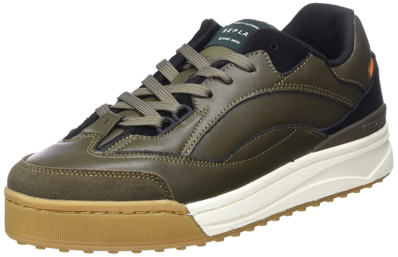 REPLAY Men's Cross Skate Trainers, 039 Mil Green, 9.5 UK