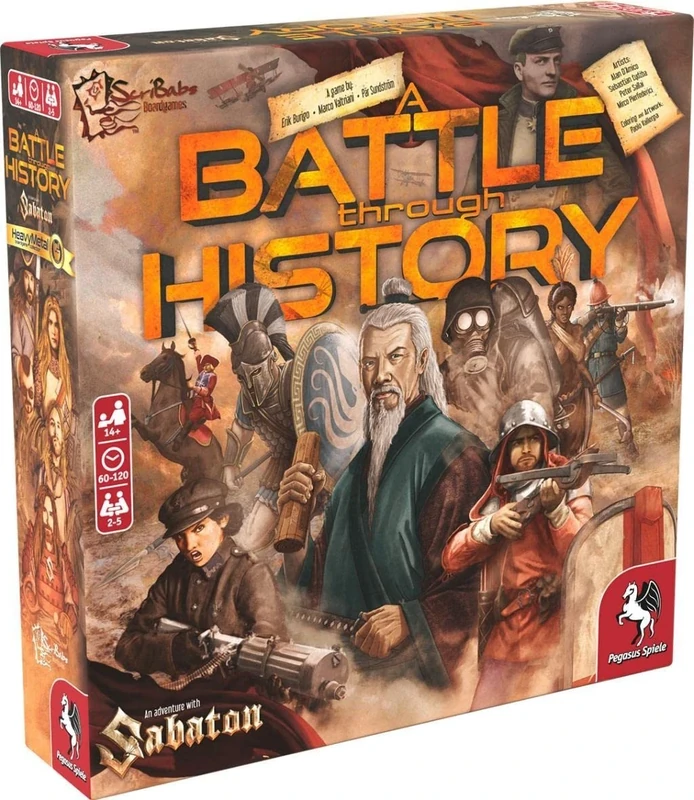 Pegasus Spiele 57702G A Battle Through History - The Sabaton Board Game, Blue, White and Red