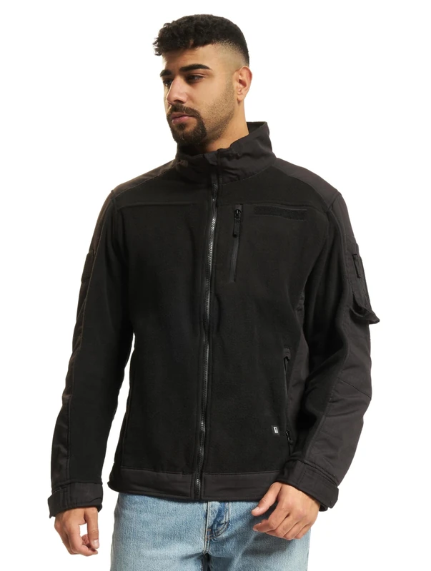 Brandit Fleece Ripstop Jacket, color: black, size: XXL