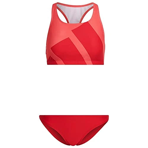 Adidas H62033 B Bars Bikini Swimsuit Women's Top:semi Turbo Bottom:Vivid RED S21 XL - Image 1