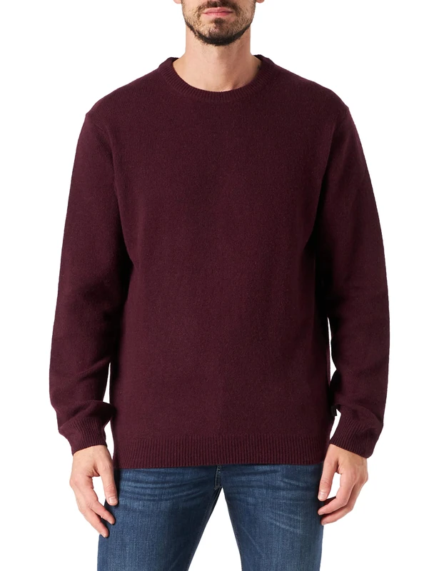 CASUAL FRIDAY Men's Karl Crew Neck Bounty Knit Sweater, 1916191/Fudge Melange, XXL