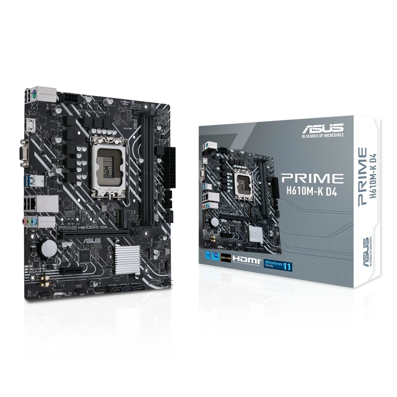 ASUS Prime H610M-K D4 mATX Motherboard for Intel LGA1700 CPUs