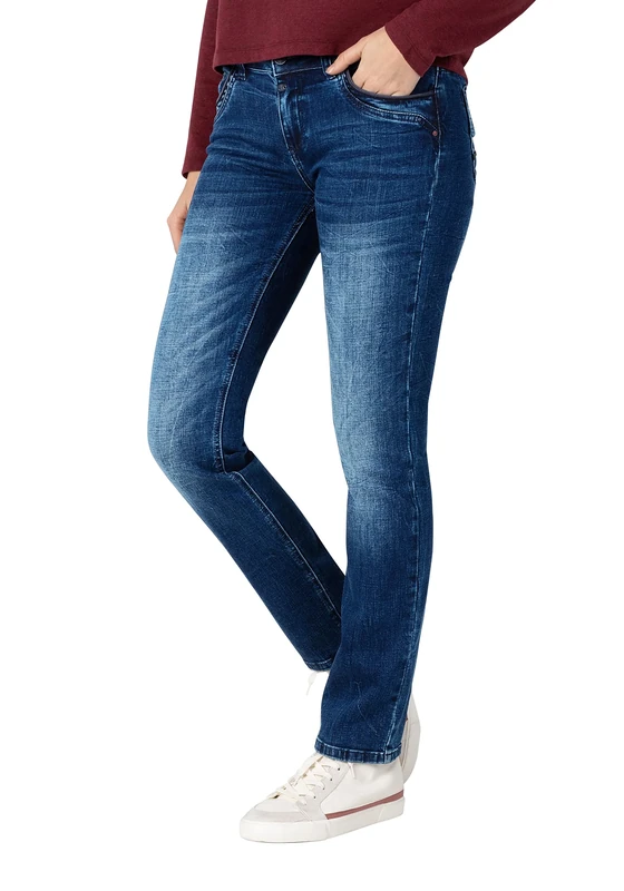 Timezone Women's Slim Tahilbib Jeans, Lush Blue Wash, 29W x 32L