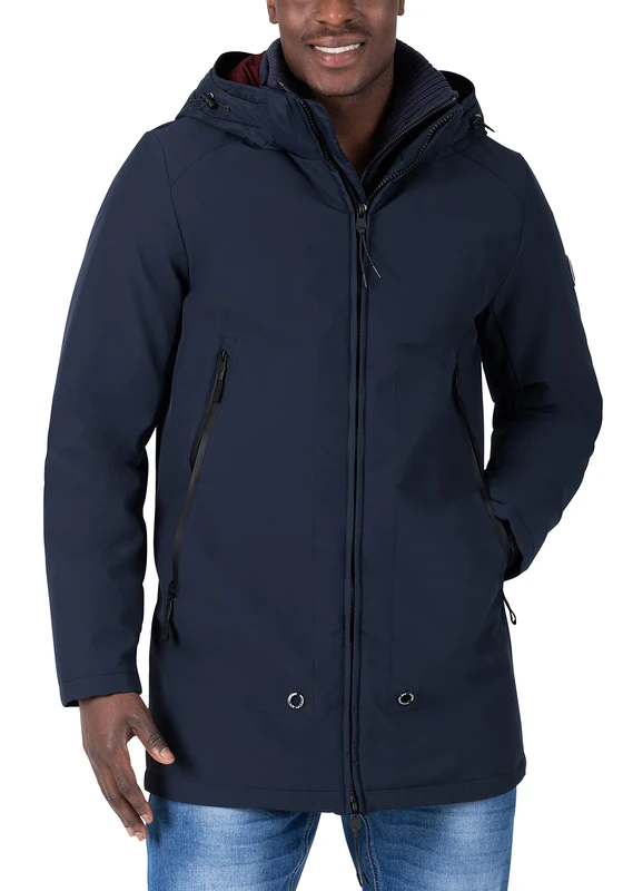 Timezone Men's Long Jacket 1, Total Eclipse, L - Image 1