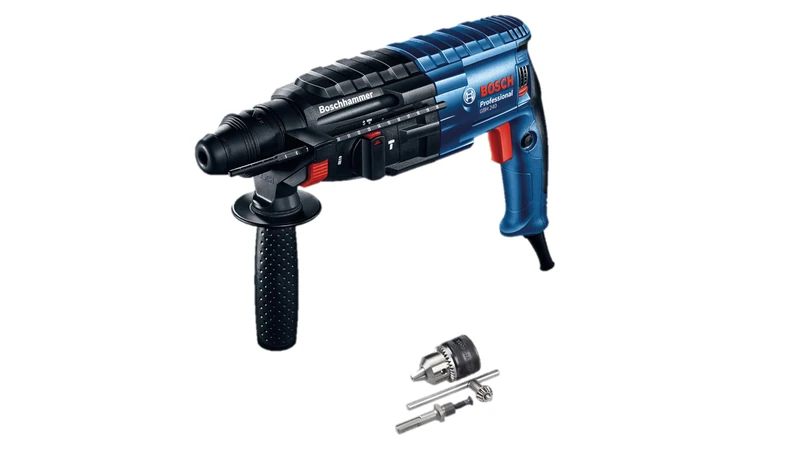 Bosch Professional Rotary Hammer GBH 240 (with SDS Plus, 790 W, incl. Auxiliary Handle, Depth Stop 210 mm, Chuck, Carrying case)