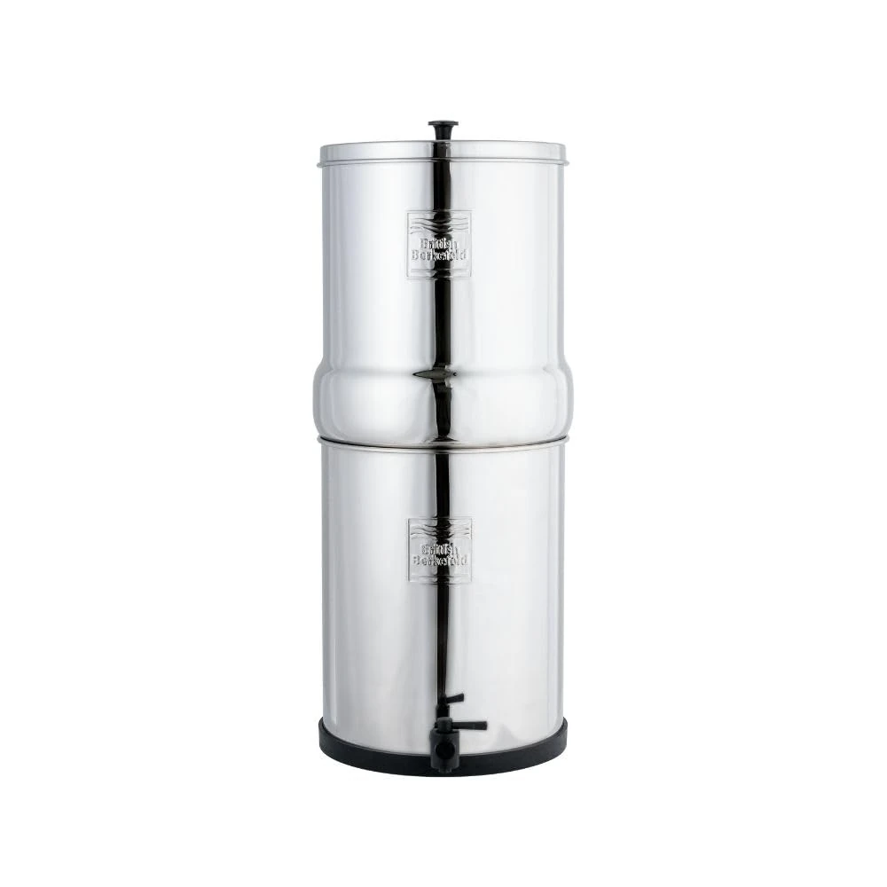 British Berkefeld 6L Stainless Steel Gravity Water Filter System | Comes With 2 Ultra Sterasyl Cartridges | Great Tasting Clean Water | No Power Or Plumbing Required | For Home Or Outdoor Use