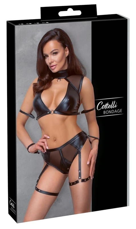 Cottelli Bondage Top and Briefs-22512131051 Black XL