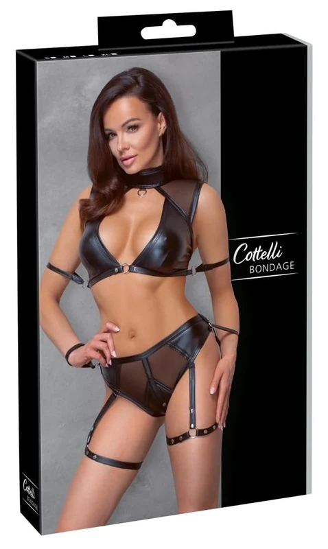 Cottelli Bondage Top and Briefs-22512131031 Black M
