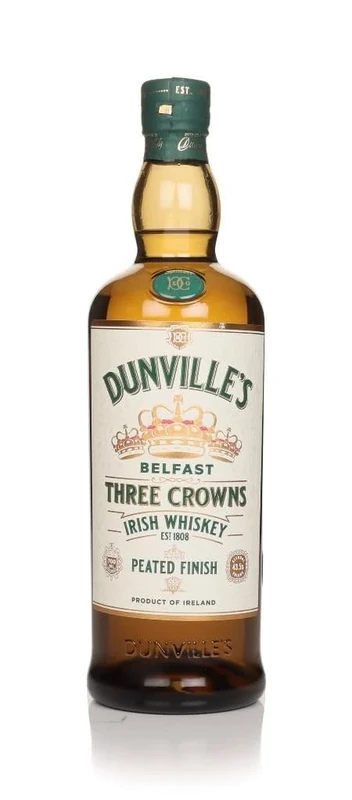 Dunvilles Three Crowns Peated Irish Whiskey, 70cl ABV 43.5%