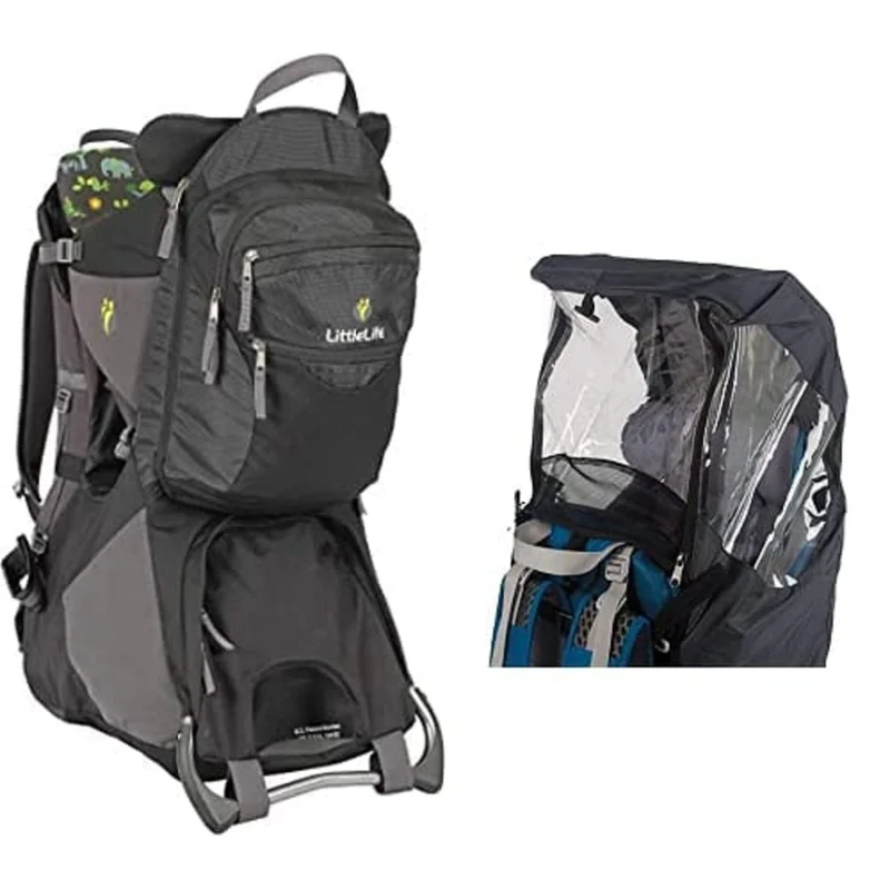 LittleLife Voyager S5 Child Carrier + Waterproof Rain Cover for All Child Carriers
