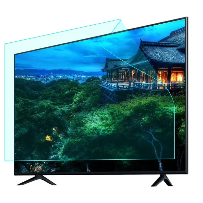 4H Matte LCD TV Screen Protector Anti-Reflection Rate Up to 90%, Anti Blue Light/Anti Glare Filter Film Make The Light Soft Relieve Eye Strain / 70 in 1561 X 900mm / Blue