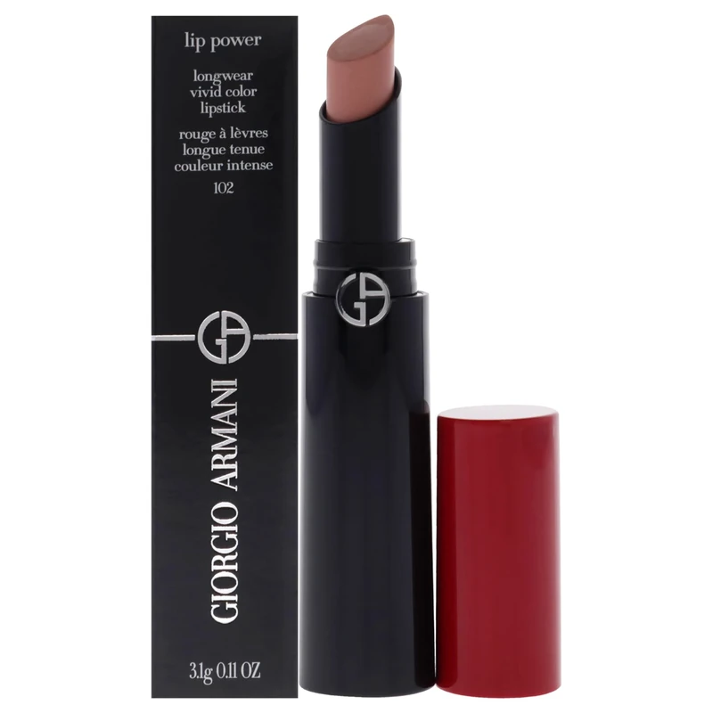 Giorgio Armani Lip Power Longwear Vivid Color Lipstick - 102 Romanza For Women 0.11 oz Lipstick