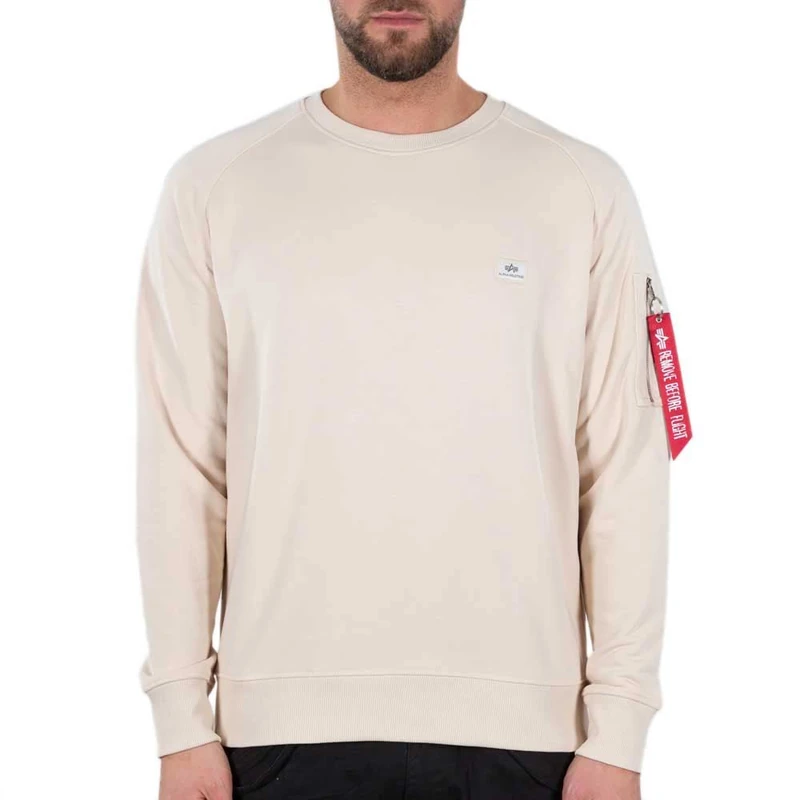 Alpha Industries X-Fit Sweat Sweatshirt for Men Jet Stream White