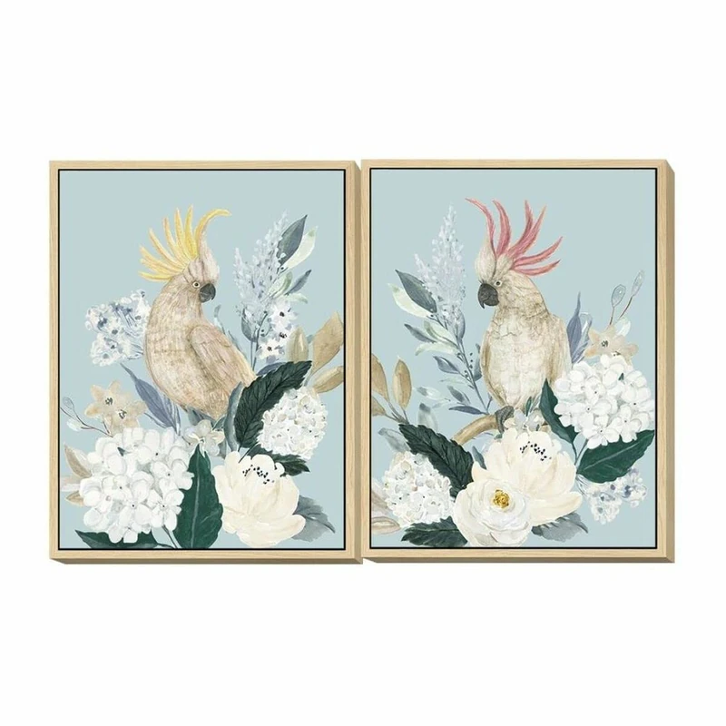 Box DKD Home Decor Flowers (60 x 4 x 80 cm) (2 pcs) - Image 1