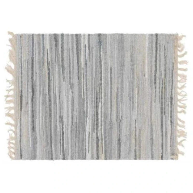 DKD Home Decor Cotton Indian Leather Rug (200 x 290 x 1 cm)