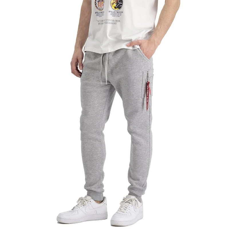 Alpha Industries Men's NASA Cargo Sweat Jogger Sweatpants, Grey Heather, S