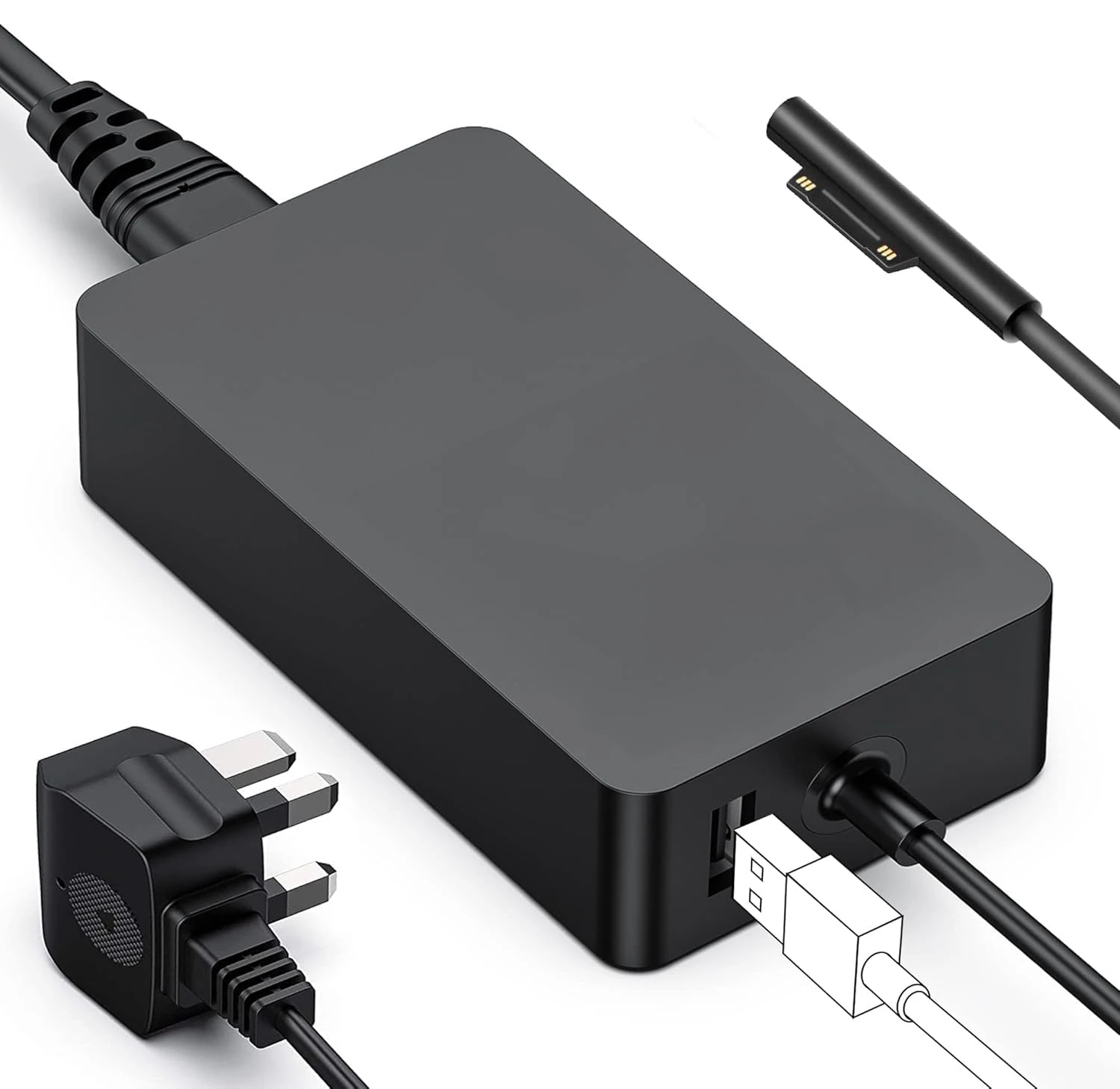 Surface Pro Charger for Microsoft Surface Charger with Surface Laptop Charger 65W Compatible for Surface Go, Surface Laptop Go, Surface Book, Windows Surface charger