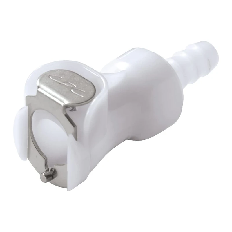 neoLab 2-0255 Acetal Coupling, 1/4 inch Connection for Counterpart, Body, Seal, 6.4 mm Hose Rod, Coupling Element Bush with Screw Connection, 6.4 mm DM Hose Within 1, 49.5 mm Length, White