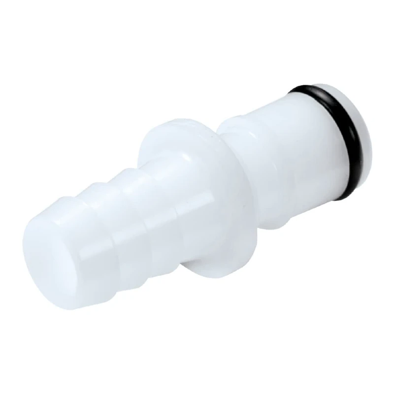 neoLab 2-0247 Acetal Coupling, 1/4 Inch, Insert, 9.5 mm Hose Nozzle, Male Coupling Element with Olives, 9 mm DM Hose Inner 1, 35.3 mm Length, White