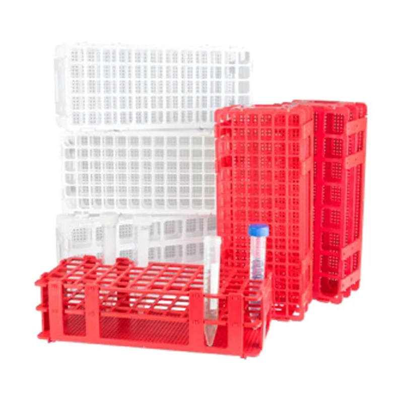 neoLab 6-2555 Polypropylene Test Tube Rack for Car Sampler, 32 Capacity, 4 x 8 Holes, 32 mm for Vessel Diameter, 25.5 mm Diameter Bore, Blue