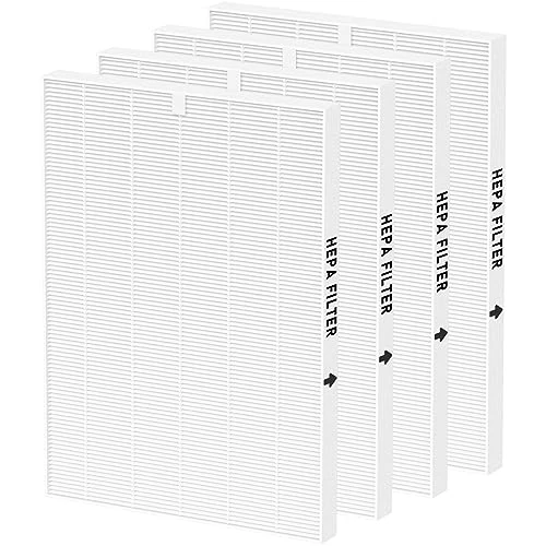 116130 True HEPA Replacement Filter H Compatible with Winix 5500-2 Air Cleaner Purifier and Models AM80, 4 Pack HEPA Filter only