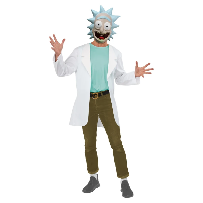 Rubies 703124L Adult Rick Costume Morty Fancy Dress, Men, Multi, Large Halloween, World Book Day