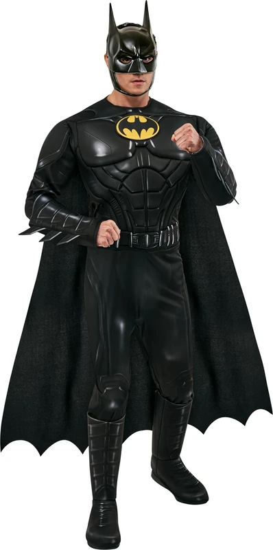 Rubies Men's DC Comics Flash The Movie Batman (Keaton) Deluxe Costume, As Shown, Large