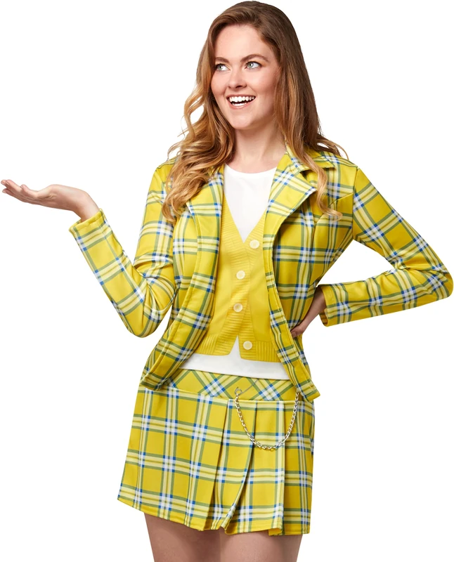 Rubies Women's Clueless Cher Yellow Costume for Themed Parties and Halloween, As Shown, Medium - Image 1
