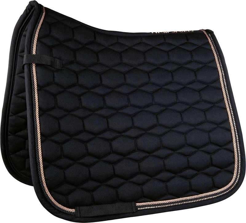 HKM Rosegold Glamour Style Saddle cloth Black/Rose-Gold General purpose