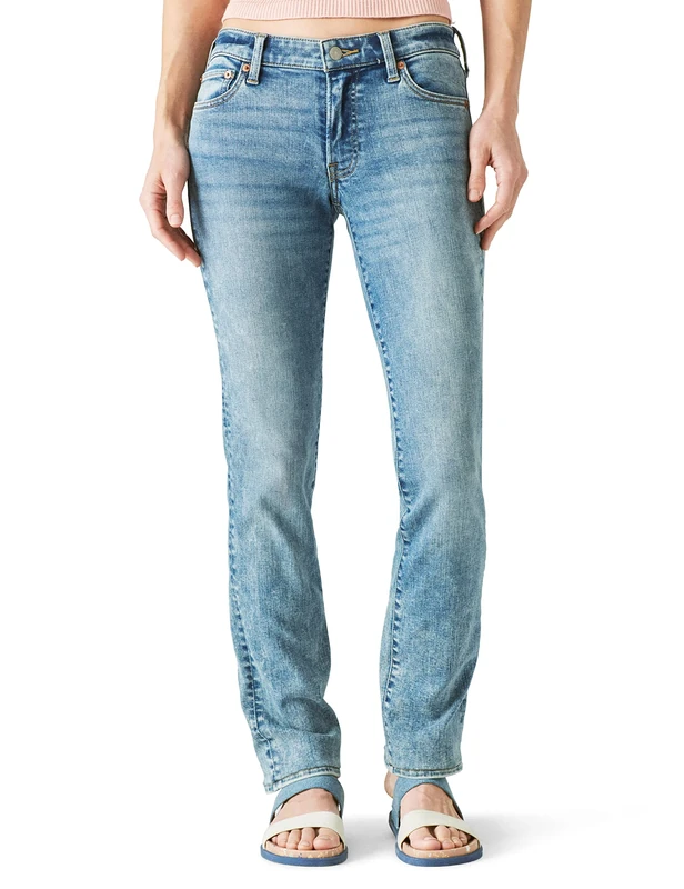 Lucky Brand Women's Mid Rise Sweet Straight Jeans - Lyric 25W x 30L
