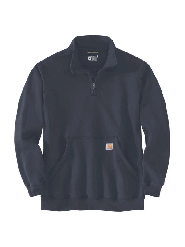Carhartt Men's Loose Fit Midweight Quarter Zip Mock Neck Sweatshirt, New Navy, L
