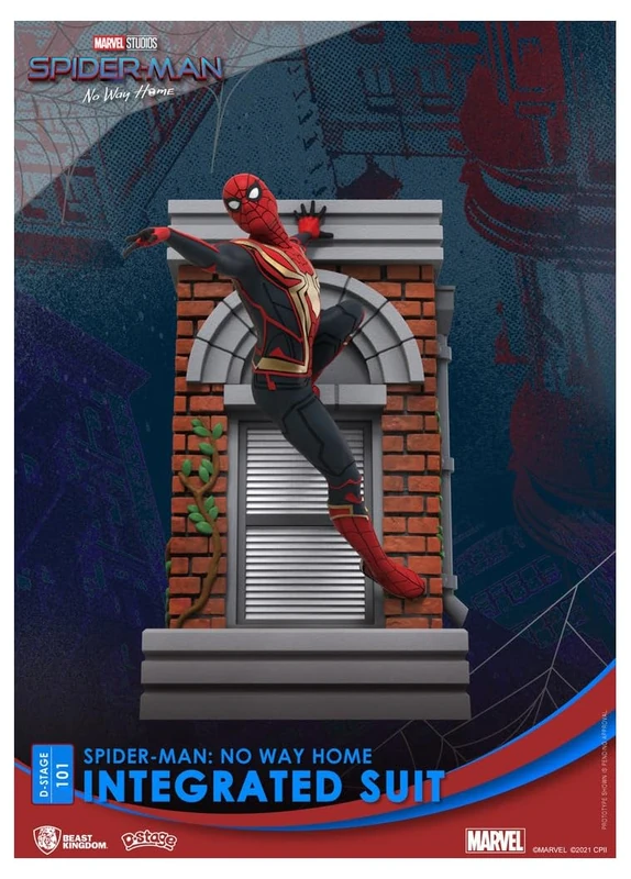 Beast Kingdom Spider-Man: No Way Home: Integrated Suit DS-101 D-Stage Diorama Statue,Multicolor - Image 1