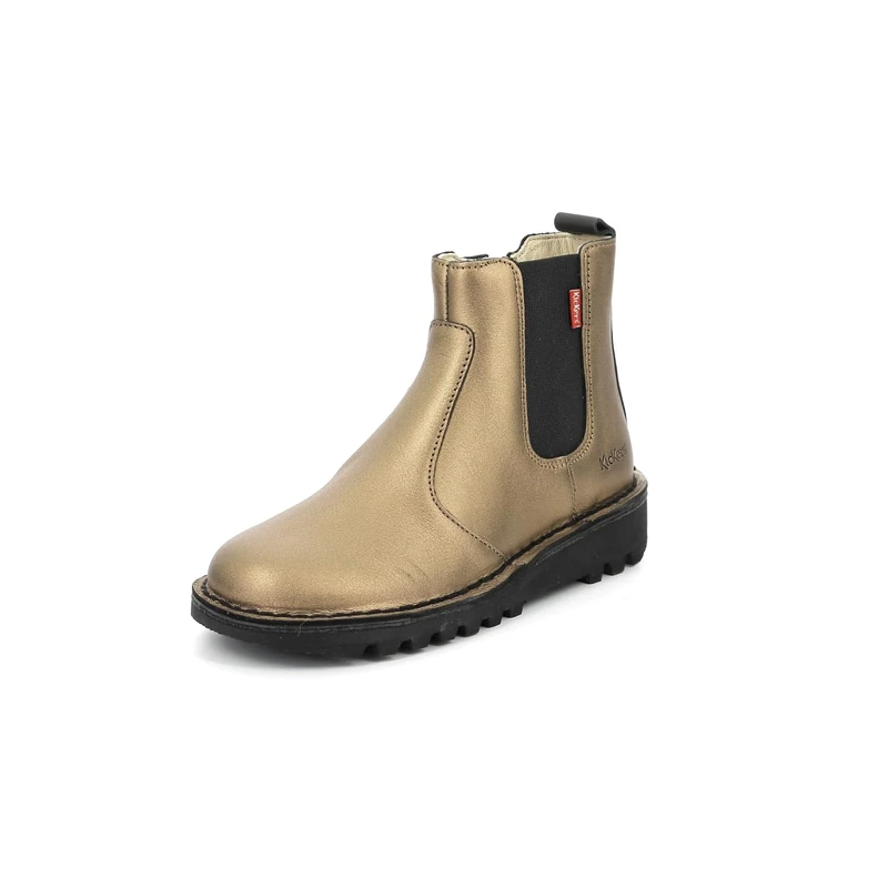 Kickers Women's Kick Yoto Kid Chelsea Boot, Bronze, 5 UK