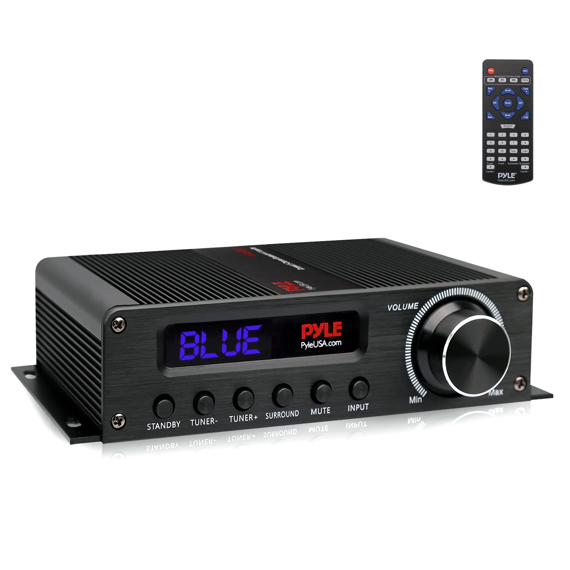 Pyle Wireless Bluetooth Home Audio Amplifier - 100W 5.1 Channel Home Theater Power Stereo Receiver, Surround Sound w/HDMI, AUX, FM Antenna, Subwoofer Speaker Input, 12V Adapter